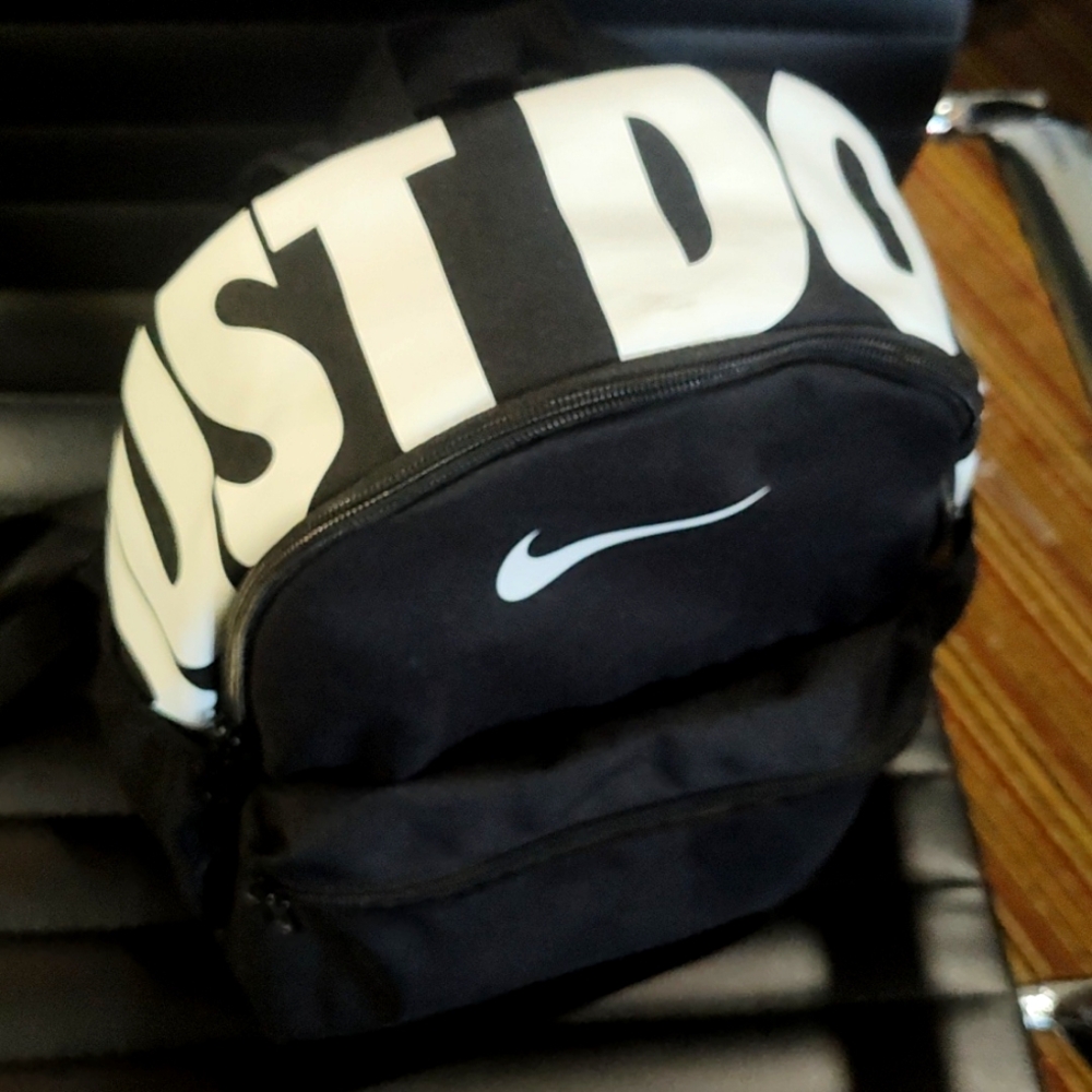 NIKE black just do it backpack